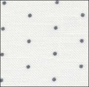 Mini Dots Basalt on White Edinburgh Linen