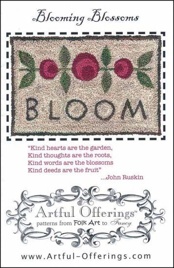 Blooming Blossoms Punchneedle Pattern - Click Image to Close