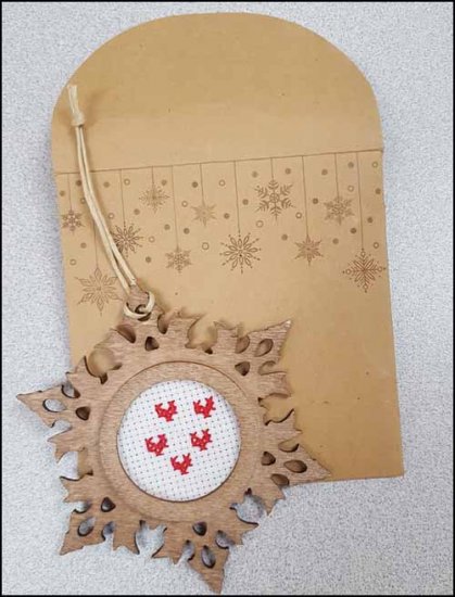 Wood Snowflake Frame Ornament - Click Image to Close
