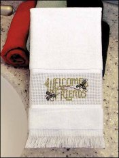 Maxton Velour Guest Towel. White