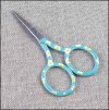 Blue and Yellow Floral Embroidery Scissors