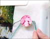 (image for) Light Pink Floral Parking Bobbins, pack of 2