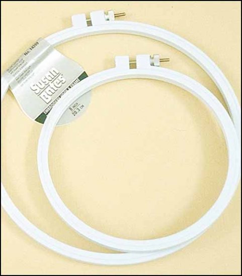 8" Plastic Embroidery Hoop - Click Image to Close