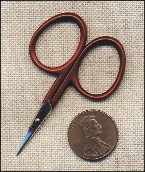 Bohin Mini Red Soft Touch 2¼" Embroidery Scissors - Click Image to Close