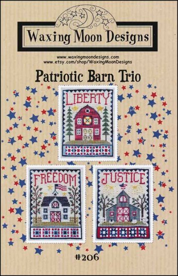 Patriotic Barn Trio - Click Image to Close