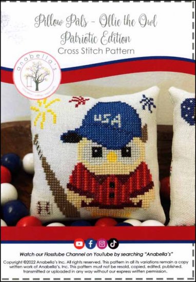 Patriotic Pillow Pals: Ollie the Owl - Click Image to Close