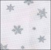 Silver Glitter Snowflakes on White 28ct Evenweave Fat Quarter Silver Glitter Snowflakes on White 28ct Evenweave Fat Quarter