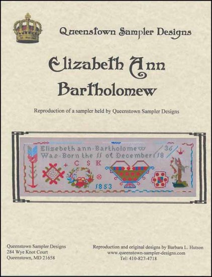 Elizabeth Ann Bartholomew 1853 - Click Image to Close