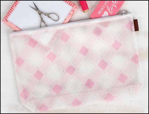 Peony Plaid Large Project Bag - Click Image to Close