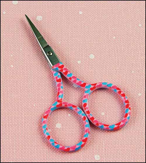 (image for) Red and Pink Hearts Embroidery Scissors - Click Image to Close