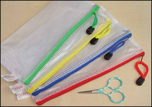 4" x 9" Mesh Zipper Storage Bag - Click Image to Close