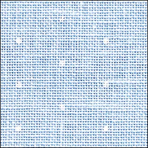 Mini Dots Blue Linen w/White Dots Cashel Linen - Click Image to Close