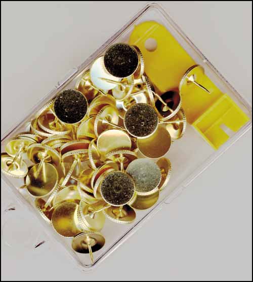 (image for) Brass-color Thumbtacks - Click Image to Close