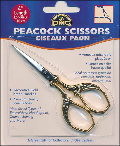 (image for) Peacock 4" Embroidery Scissors - Click Image to Close