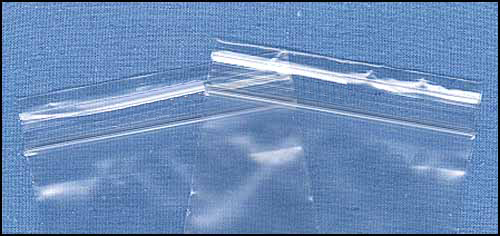 2"x2" Ziplock Plastic Bags with Hang Hole - Click Image to Close