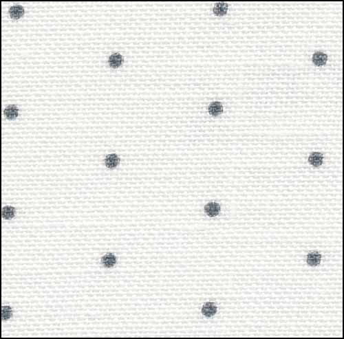 Mini Dots Basalt on White Edinburgh Linen - Click Image to Close