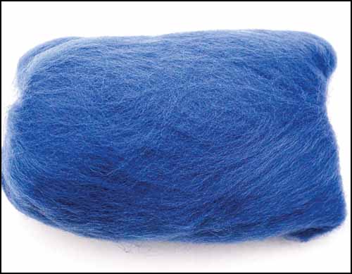 Blue Wool Roving - Click Image to Close