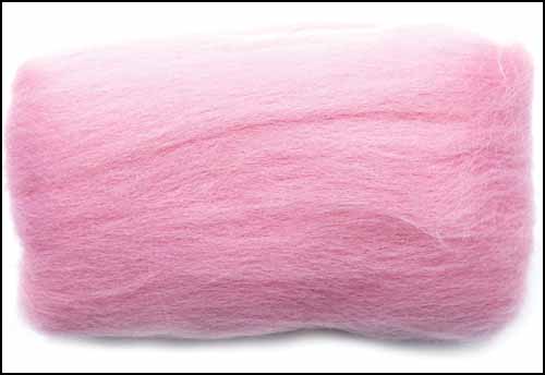 Pink Wool Roving - Click Image to Close