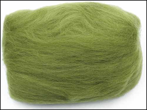 Moss Green Wool Roving - Click Image to Close