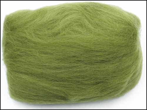 (image for) Moss Green Wool Roving - Click Image to Close