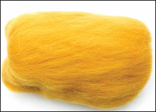 Gold Wool Roving - Click Image to Close