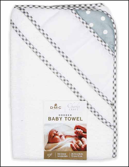 (image for) Grey Polka Dot Hooded Baby Bath Towel - Click Image to Close