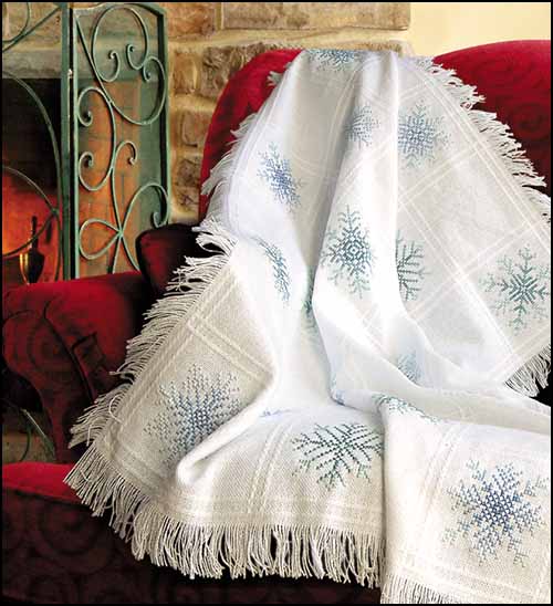 White Evenweave Throw - Click Image to Close