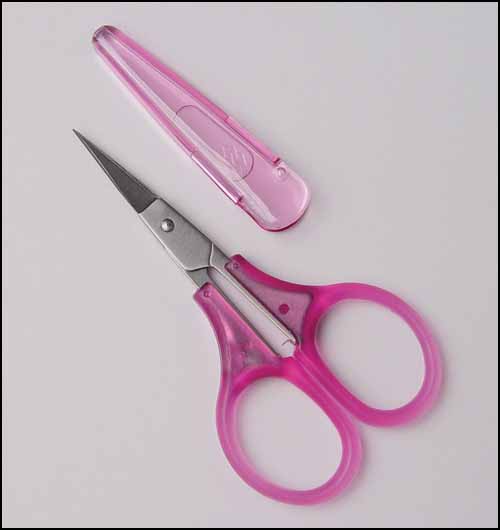 Pink Cotton Candy 3¼" Embroidery Scissors - Click Image to Close