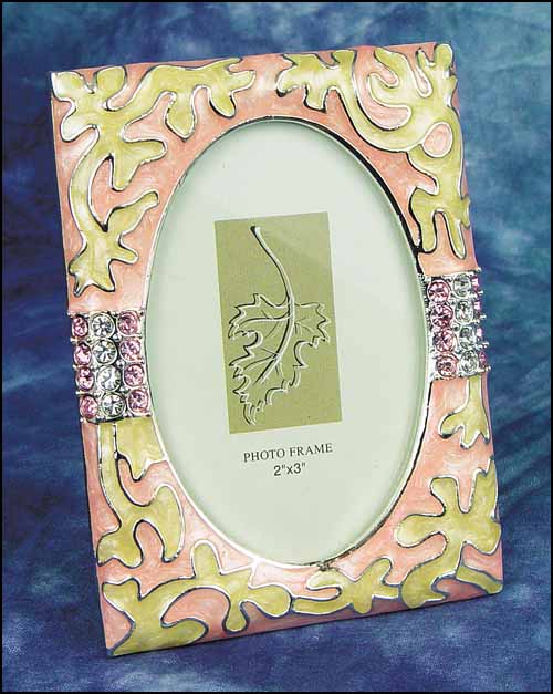 (image for) Peach Enamel 2" x 3" Decorative Frame - Click Image to Close