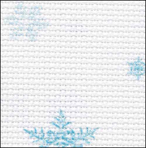 Snowflakes Aida 14, 35"x38" Fabric Flair - Click Image to Close