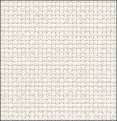 White/Silver Aida 14 39"x35", Fabric Flair - Click Image to Close