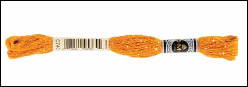 DMC Etoile Floss Color 740 Tangerine - Click Image to Close