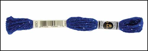 DMC Etoile Floss Color 820 Very Dark Royal Blue - Click Image to Close