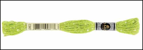 DMC Etoile Floss Color 907 Light Parrot Green - Click Image to Close