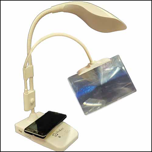 LED Task Lamp with 4"x6" Magnifier - Click Image to Close