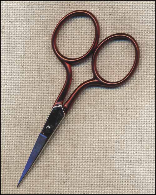(image for) Bohin 3½" Red Soft Touch Embroidery Scissors - Click Image to Close