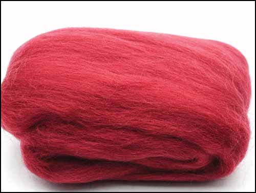 Red Wool Roving - Click Image to Close