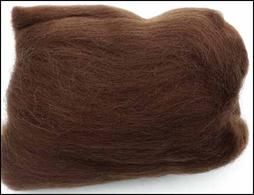 Brown Wool Roving - Click Image to Close