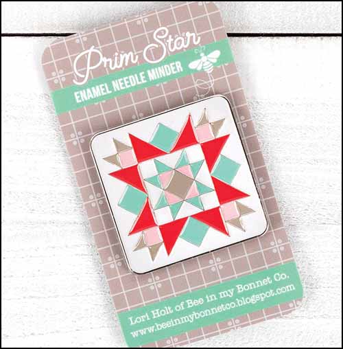 Prim Star Enamel Needleminder - Click Image to Close