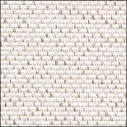 Gold Metallic/Antique White Aida 14, 43" x 1yd, Zweigart - Click Image to Close