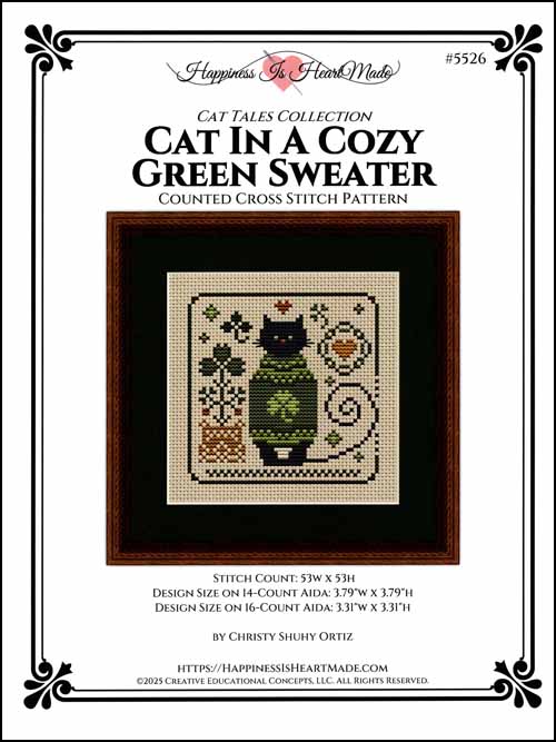(image for) Cat Tales Cat In A Cozy Green Sweater - Click Image to Close