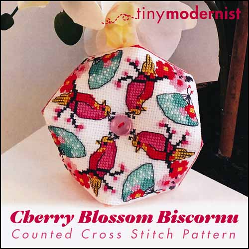 Cherry Blossom Biscornu - Click Image to Close