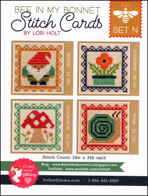 (image for) Bee In My Bonnet Stitch Cards Set N - Click Image to Close