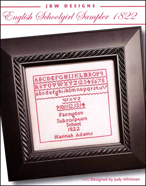(image for) English Schoolgirl Sampler 1822 - Click Image to Close