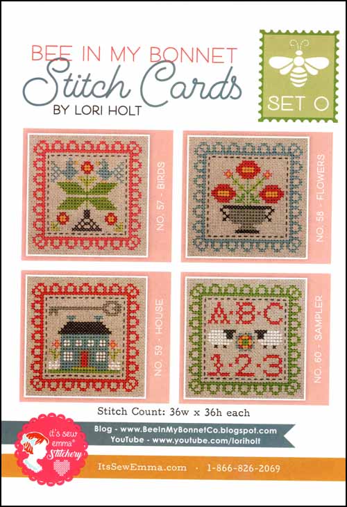(image for) Bee In My Bonnet Stitch Cards Set O - Click Image to Close