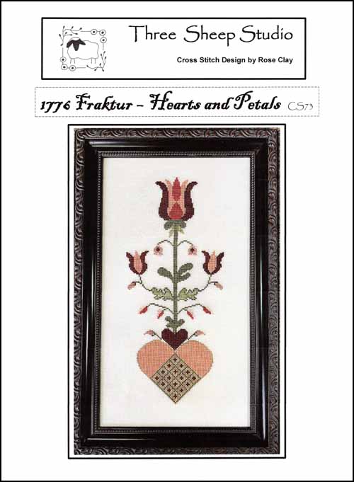 (image for) 1776 Fraktur - Hearts and Petals - Click Image to Close