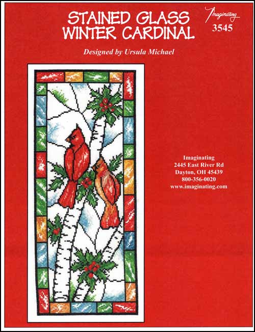 (image for) Stained Glass Winter Cardinal - Click Image to Close