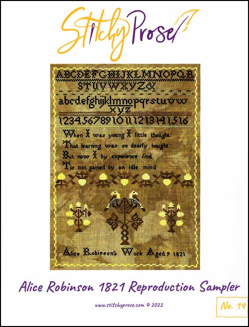 (image for) Alice Robinson 1821 Reproduction Sampler - Click Image to Close