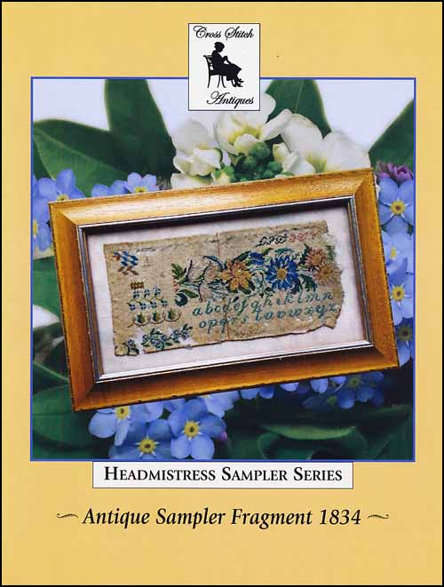 (image for) Antique Sampler Fragment 1834 - Click Image to Close