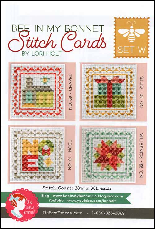 (image for) Bee In My Bonnet Stitch Cards Set W - Click Image to Close